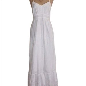 Banana Republic white maxi eyelet dress